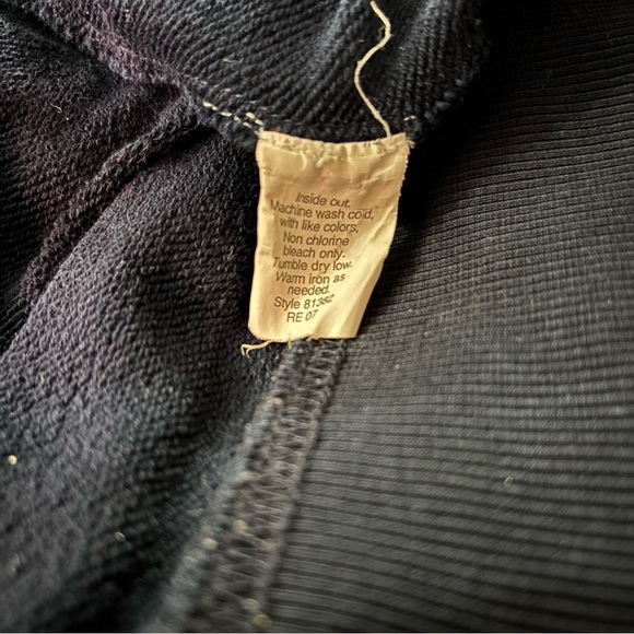 J. Crew 100% Cotton Stadium Fleece Jacket in Navy Men’s Size Large - Picture 4 of 4